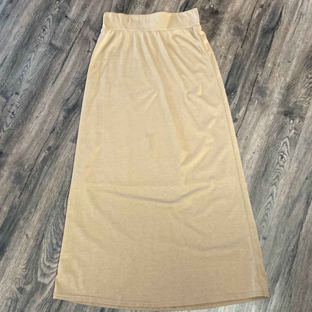 Inherit Clothing Co Clarise Knit Maxi Skirt Tan Taupe Size XS